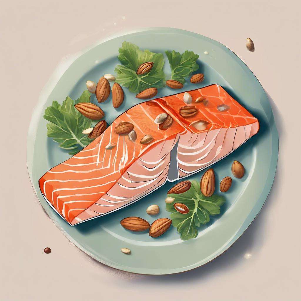 Grilled Salmon with Nuts